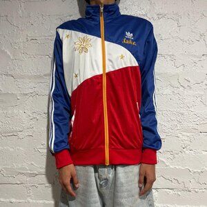 Vintage Rare Adidas Philippines Luke Embroidered All Over Flag Track Jacket